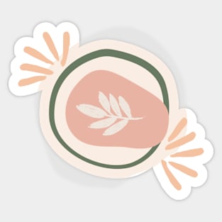 Paint flower beige pink cute abstract boho Sticker